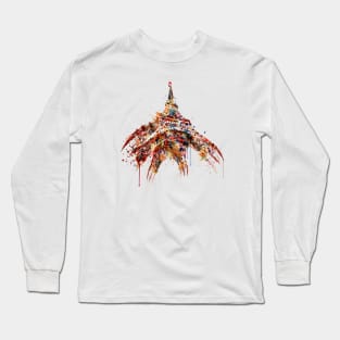 Eiffel Tower Watercolor Long Sleeve T-Shirt